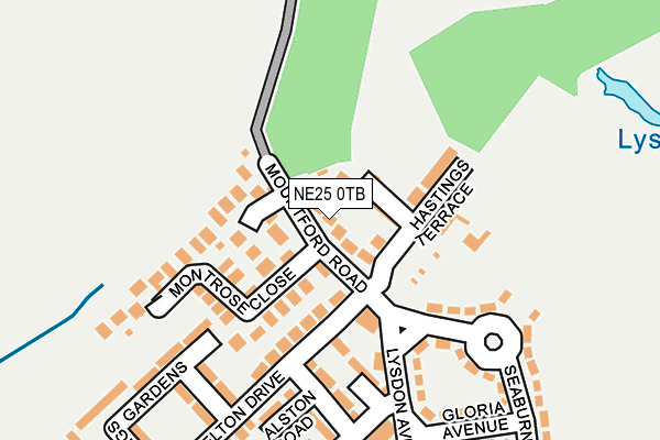 NE25 0TB map - OS OpenMap – Local (Ordnance Survey)