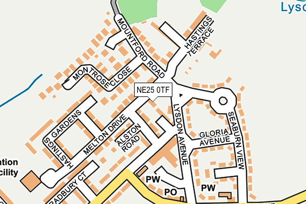 NE25 0TF map - OS OpenMap – Local (Ordnance Survey)