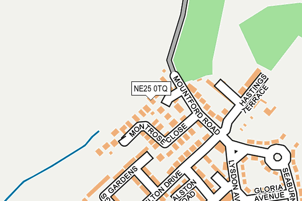 NE25 0TQ map - OS OpenMap – Local (Ordnance Survey)