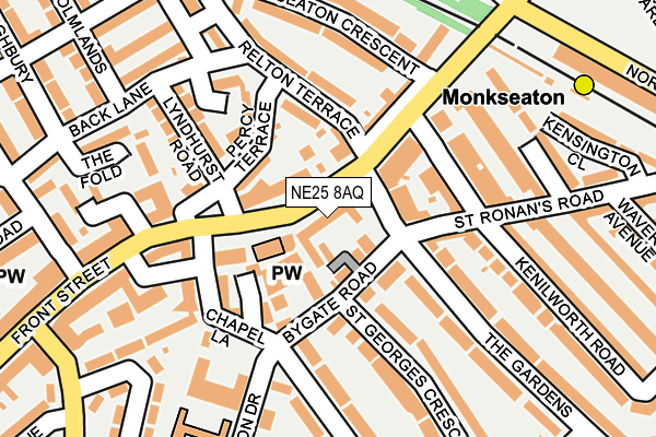 NE25 8AQ map - OS OpenMap – Local (Ordnance Survey)