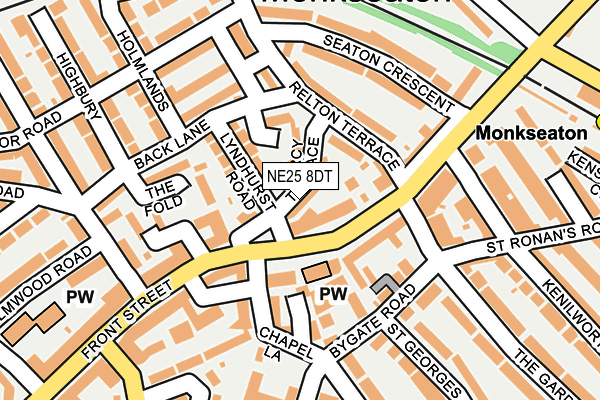 NE25 8DT map - OS OpenMap – Local (Ordnance Survey)