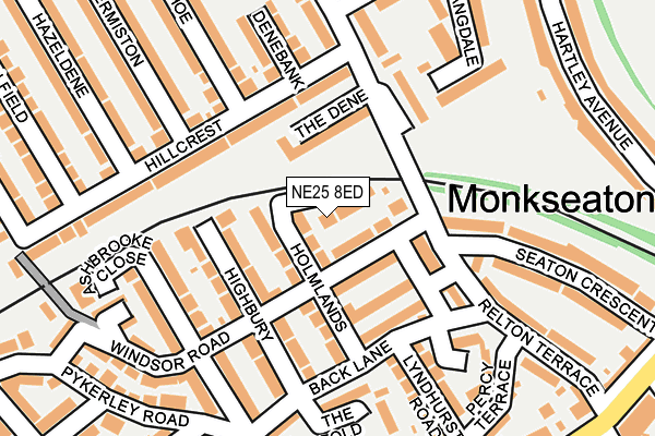 NE25 8ED map - OS OpenMap – Local (Ordnance Survey)