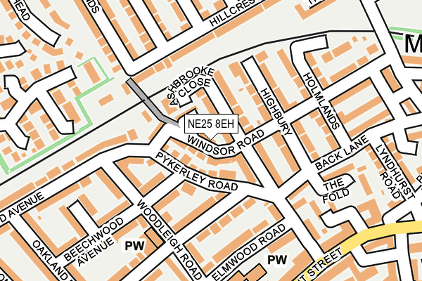 NE25 8EH map - OS OpenMap – Local (Ordnance Survey)