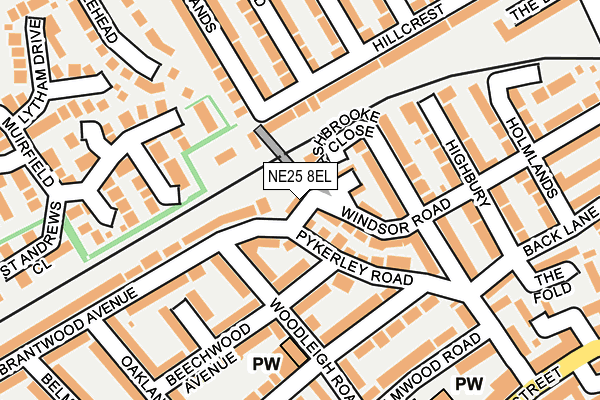 NE25 8EL map - OS OpenMap – Local (Ordnance Survey)