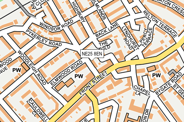 NE25 8EN map - OS OpenMap – Local (Ordnance Survey)