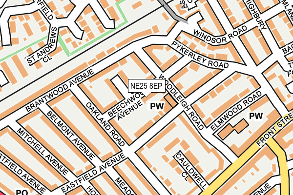 NE25 8EP map - OS OpenMap – Local (Ordnance Survey)