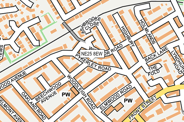 NE25 8EW map - OS OpenMap – Local (Ordnance Survey)