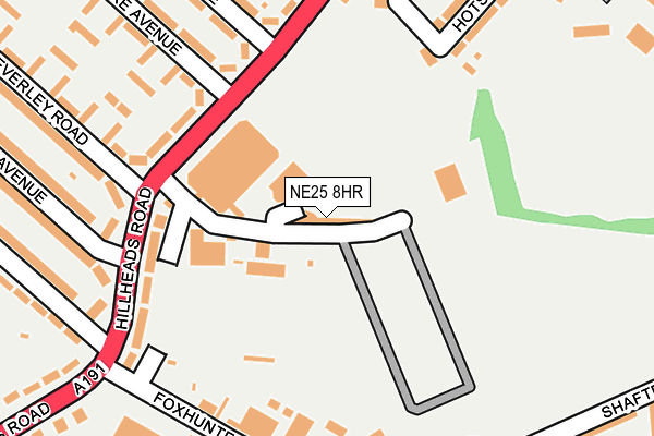 NE25 8HR map - OS OpenMap – Local (Ordnance Survey)