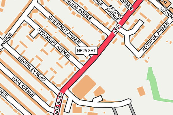 NE25 8HT map - OS OpenMap – Local (Ordnance Survey)