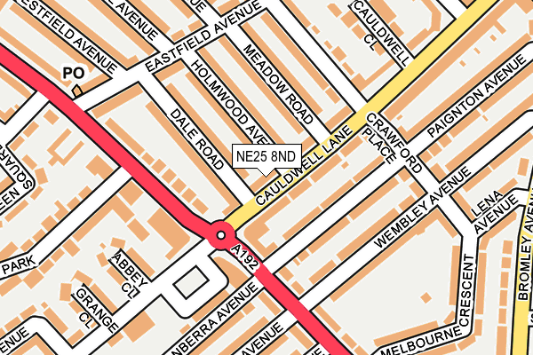 NE25 8ND map - OS OpenMap – Local (Ordnance Survey)