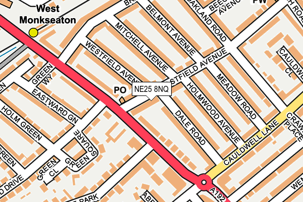 NE25 8NQ map - OS OpenMap – Local (Ordnance Survey)