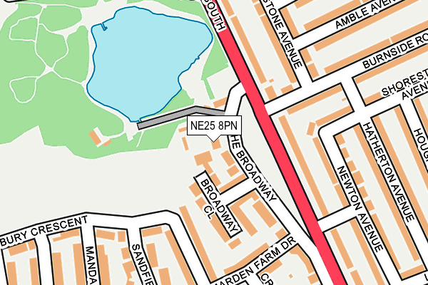 NE25 8PN map - OS OpenMap – Local (Ordnance Survey)