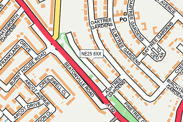 NE25 8XX map - OS OpenMap – Local (Ordnance Survey)