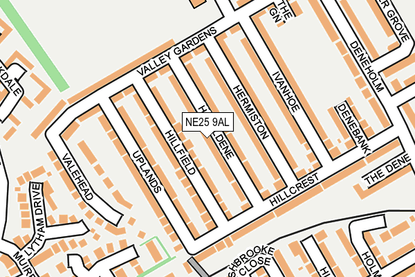 NE25 9AL map - OS OpenMap – Local (Ordnance Survey)