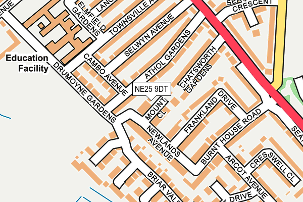 NE25 9DT map - OS OpenMap – Local (Ordnance Survey)