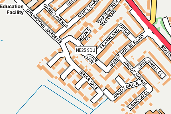 NE25 9DU map - OS OpenMap – Local (Ordnance Survey)