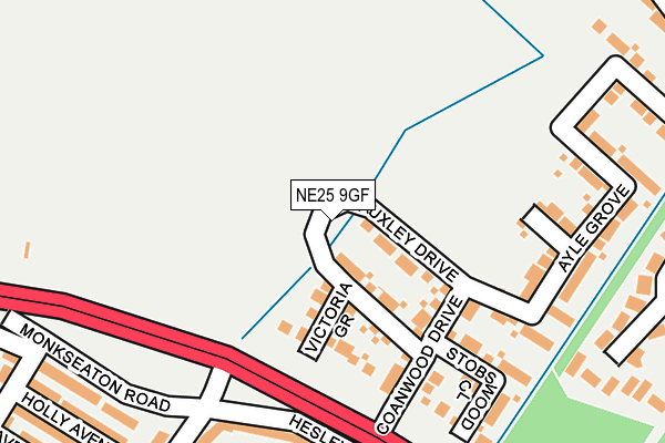 NE25 9GF map - OS OpenMap – Local (Ordnance Survey)