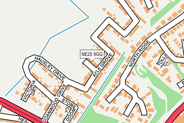 NE25 9GG map - OS OpenMap – Local (Ordnance Survey)