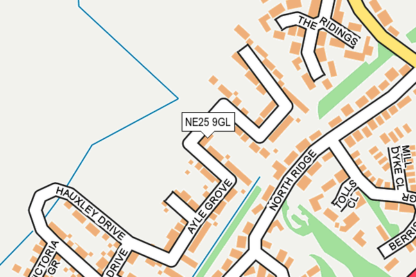 NE25 9GL map - OS OpenMap – Local (Ordnance Survey)