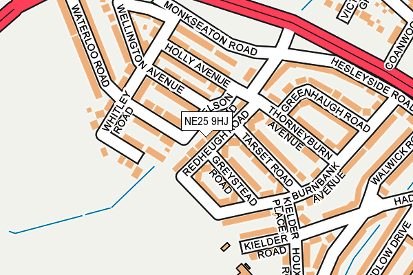 NE25 9HJ map - OS OpenMap – Local (Ordnance Survey)