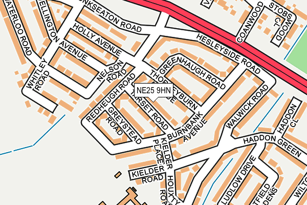 NE25 9HN map - OS OpenMap – Local (Ordnance Survey)