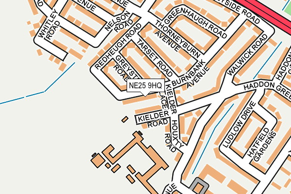 NE25 9HQ map - OS OpenMap – Local (Ordnance Survey)