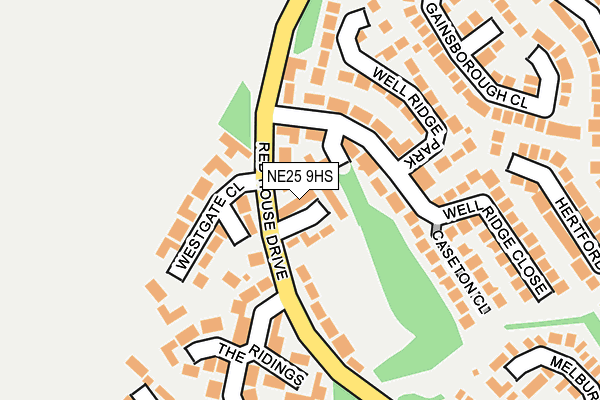 NE25 9HS map - OS OpenMap – Local (Ordnance Survey)