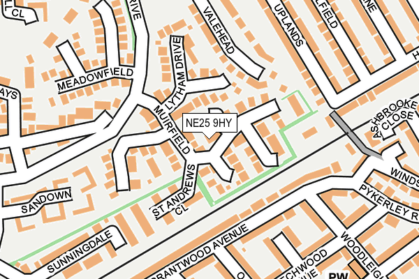 NE25 9HY map - OS OpenMap – Local (Ordnance Survey)