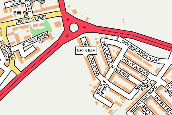 NE25 9JE map - OS OpenMap – Local (Ordnance Survey)
