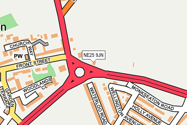 NE25 9JN map - OS OpenMap – Local (Ordnance Survey)