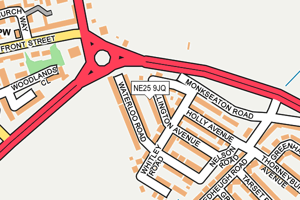 NE25 9JQ map - OS OpenMap – Local (Ordnance Survey)