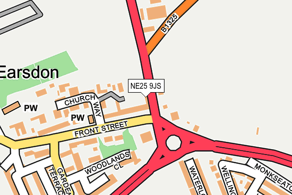 NE25 9JS map - OS OpenMap – Local (Ordnance Survey)