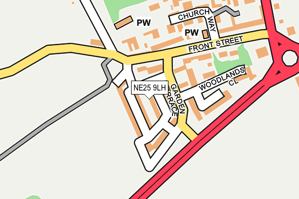 NE25 9LH map - OS OpenMap – Local (Ordnance Survey)
