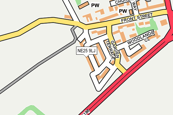 NE25 9LJ map - OS OpenMap – Local (Ordnance Survey)