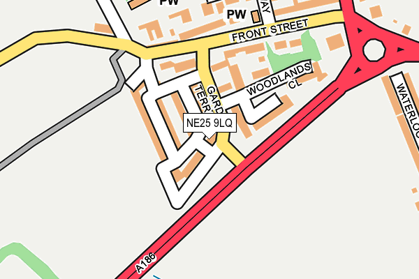 NE25 9LQ map - OS OpenMap – Local (Ordnance Survey)