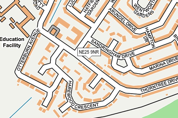 NE25 9NR map - OS OpenMap – Local (Ordnance Survey)