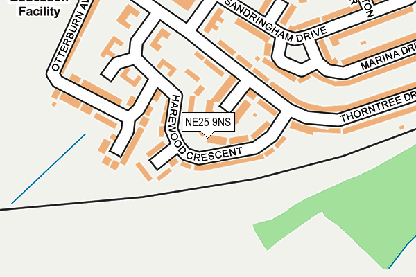 NE25 9NS map - OS OpenMap – Local (Ordnance Survey)