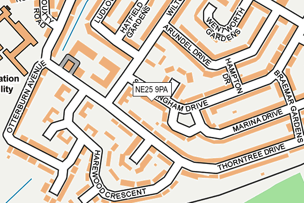 NE25 9PA map - OS OpenMap – Local (Ordnance Survey)