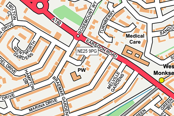 NE25 9PG map - OS OpenMap – Local (Ordnance Survey)