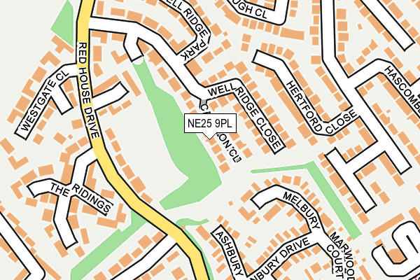 NE25 9PL map - OS OpenMap – Local (Ordnance Survey)