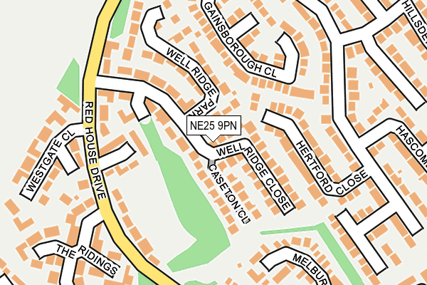 NE25 9PN map - OS OpenMap – Local (Ordnance Survey)