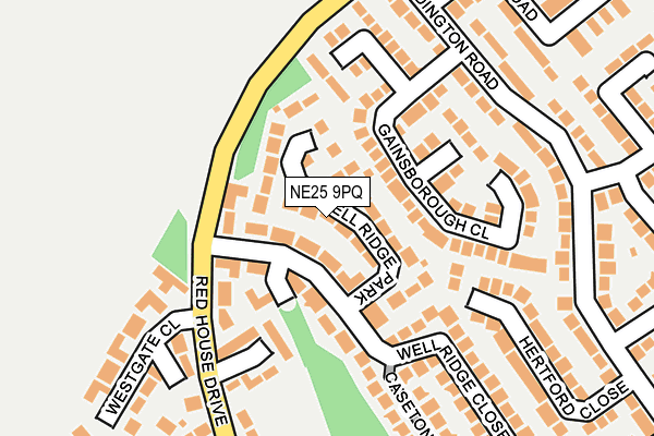 NE25 9PQ map - OS OpenMap – Local (Ordnance Survey)