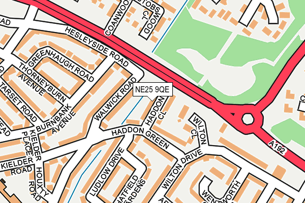 NE25 9QE map - OS OpenMap – Local (Ordnance Survey)