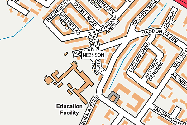 NE25 9QN map - OS OpenMap – Local (Ordnance Survey)