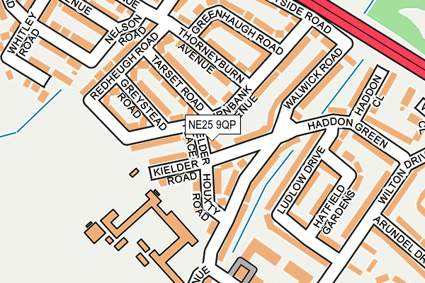 NE25 9QP map - OS OpenMap – Local (Ordnance Survey)