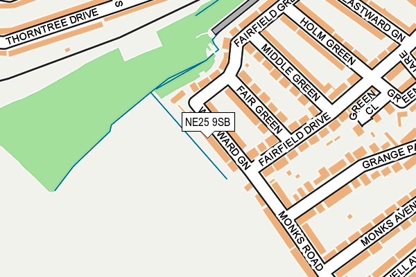 NE25 9SB map - OS OpenMap – Local (Ordnance Survey)