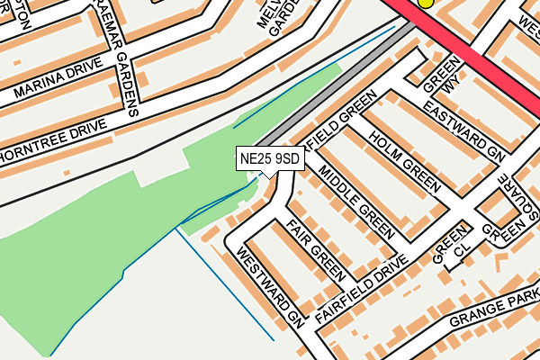 NE25 9SD map - OS OpenMap – Local (Ordnance Survey)