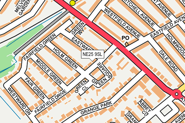 NE25 9SL map - OS OpenMap – Local (Ordnance Survey)