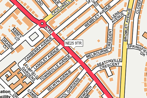 NE25 9TR map - OS OpenMap – Local (Ordnance Survey)
