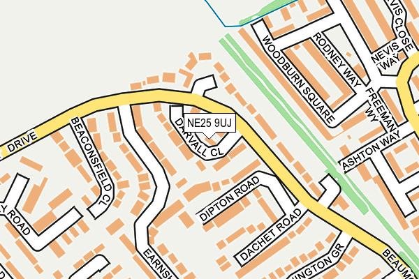 NE25 9UJ map - OS OpenMap – Local (Ordnance Survey)